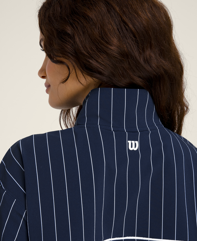 Davenport Woven Popover - Classic Navy Pinstripe