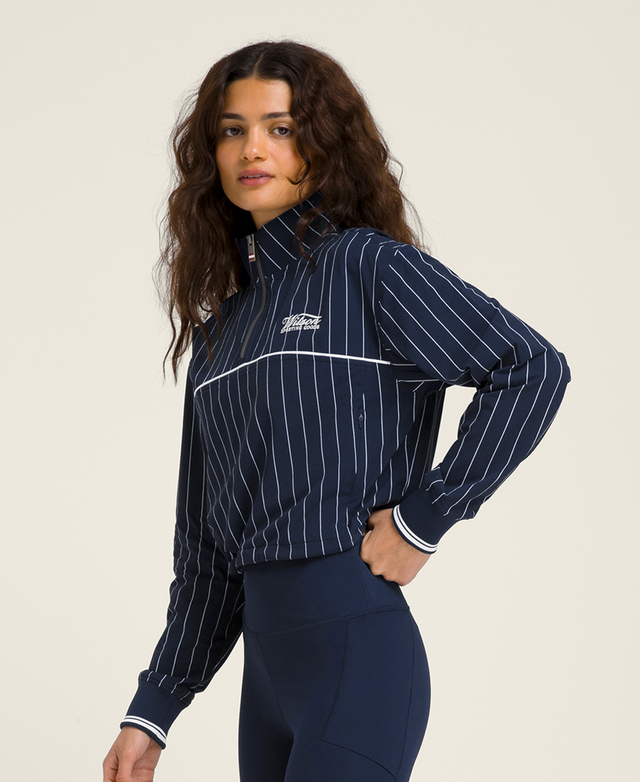 Davenport Woven Popover - Classic Navy Pinstripe