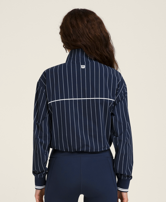 Davenport Woven Popover - Classic Navy Pinstripe