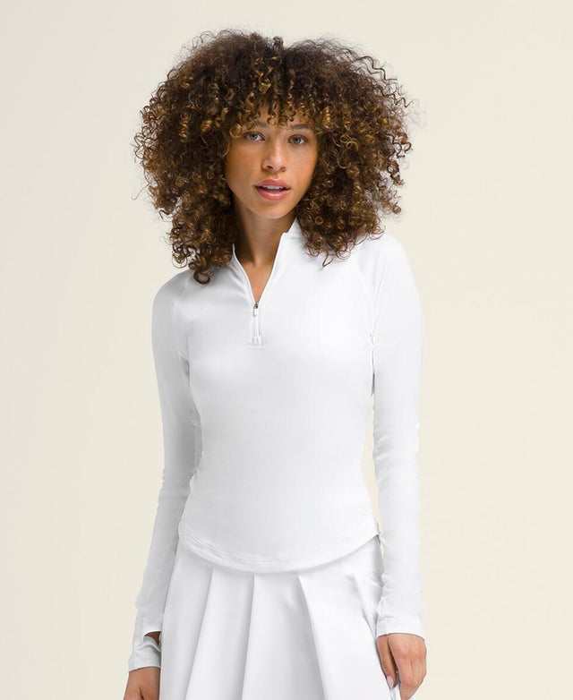 All Day Half Zip - Bright White