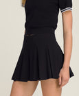 Classic Pleated Mini Skirt - Black