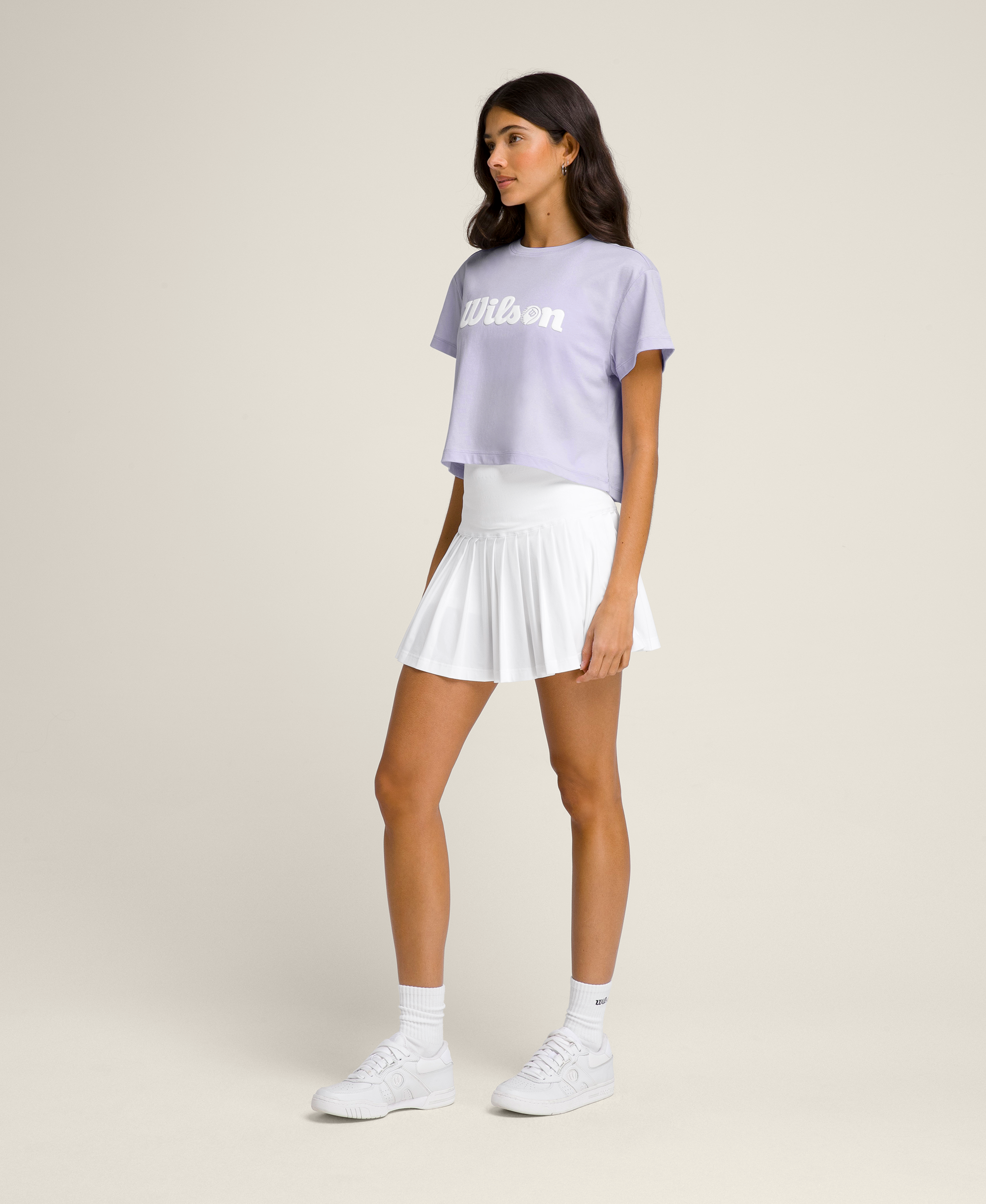 Harper Crop Tee - Lavender