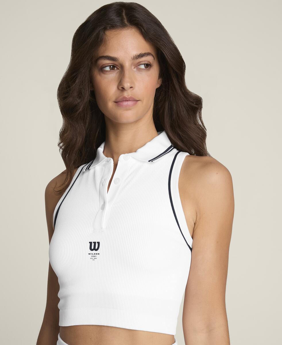 Topspin Seamless Polo Shirt - Bright White