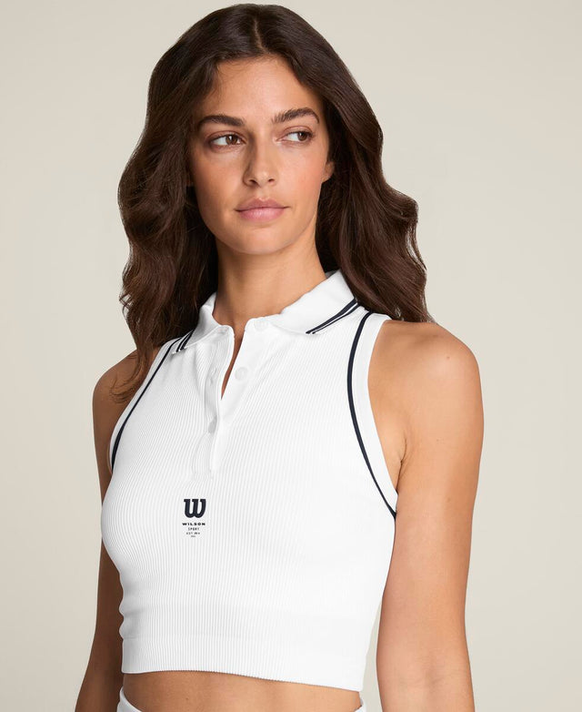 W Topspin Seamless Polo-Classics BrWh