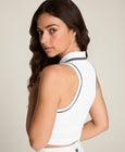 W Topspin Seamless Polo-Classics BrWh