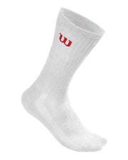 Men's White Crew Sock 3Pr/Pk - White