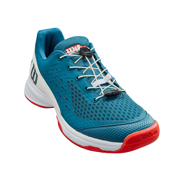 Junior s Rush Pro 4.0 QL Tennis Shoe Boys Blue Coral White Fiesta 2 US