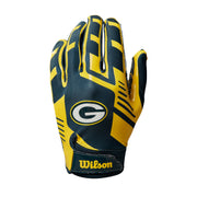 NFL Stretch Fit Youth Receivers Gloves - Green Bay Packers