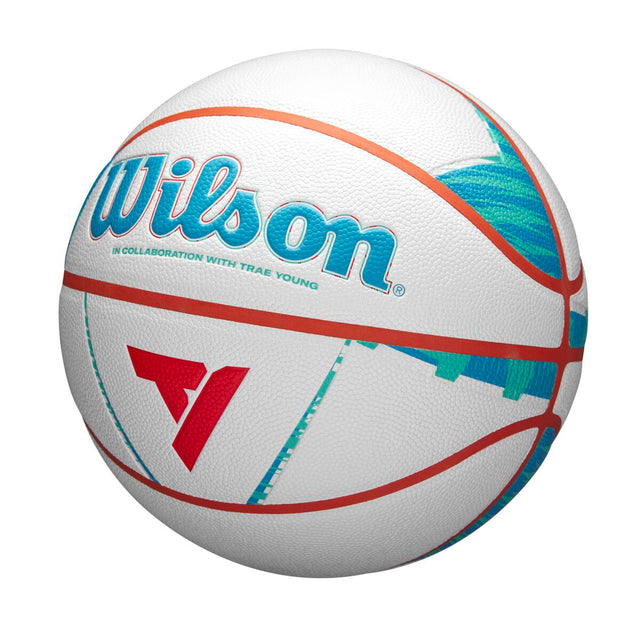 Trae Young x Wilson Collaboration Basketball - White/Teal